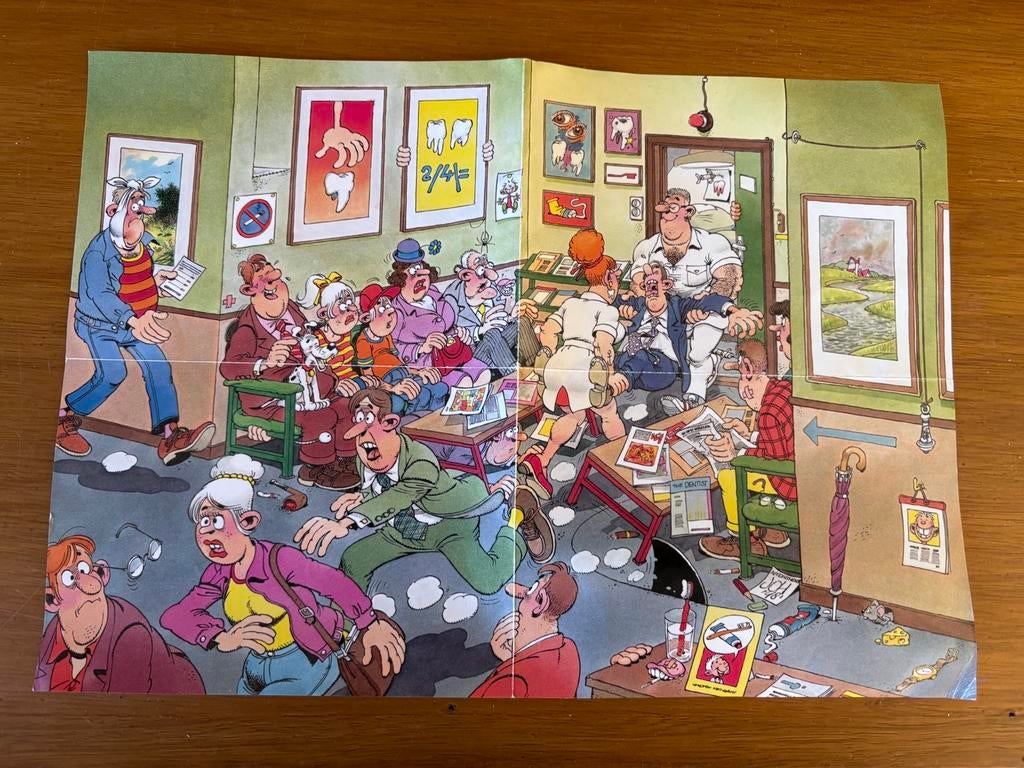 Poster j v haasteren tandarts, Ophalen of Verzenden, 500 t/m 1500 stukjes, Zo goed als nieuw, Overige typen
