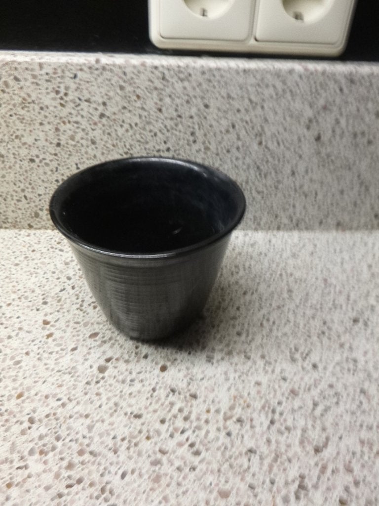 mooie zwarte retro bloempot, Verzamelen, Retro, Ophalen of Verzenden, Overige typen