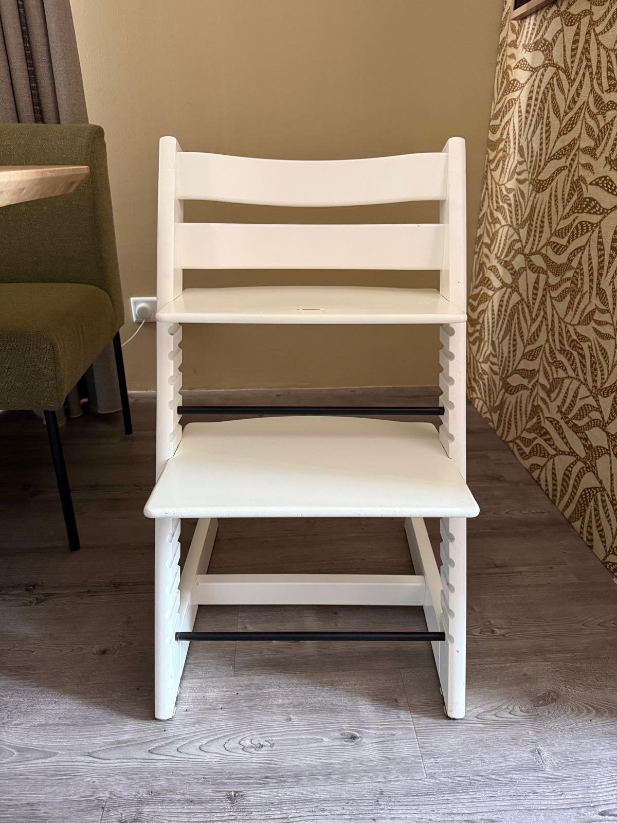 Witte Stokke Tripp Trapp kinderstoel, Ophalen, Gebruikt, Meegroeistoel, Aanschuifbaar