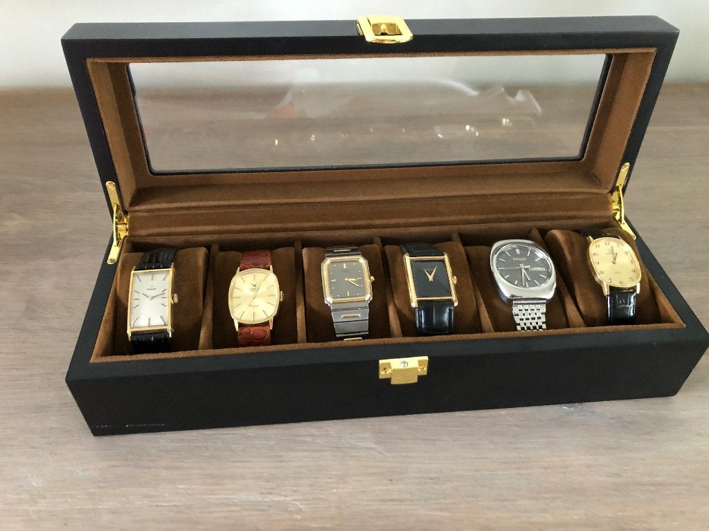 12 vintage horloges Omega Seiko Bulova Alpina Certina, Seiko, Gebruikt, Zwart, IOS