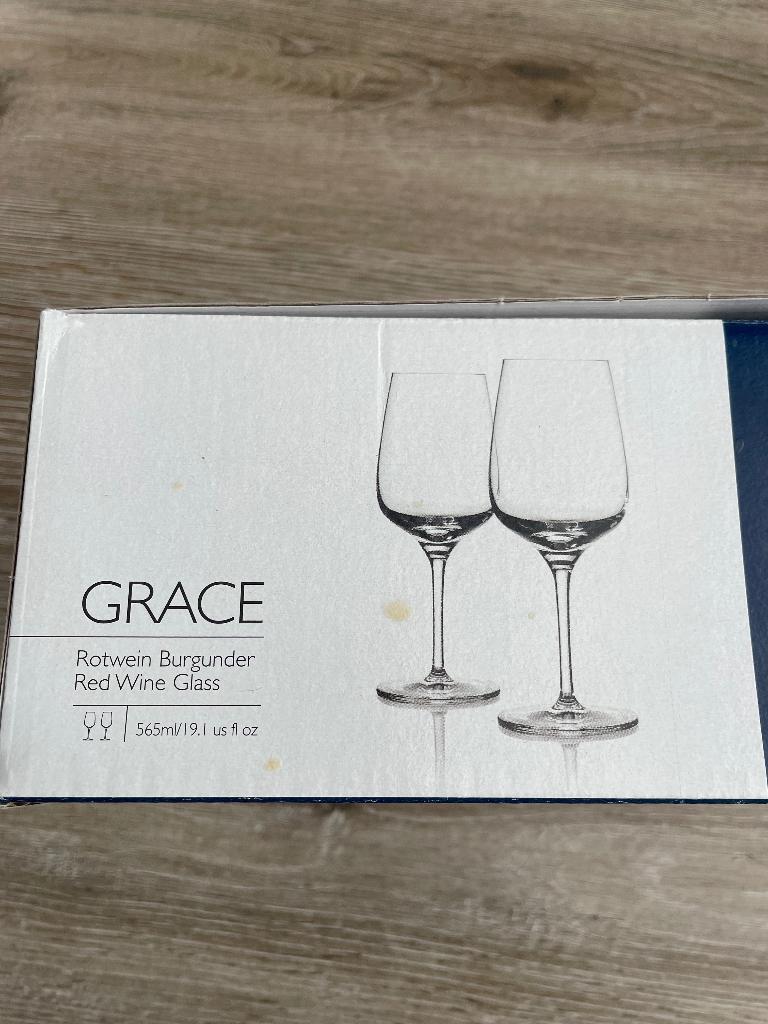 Set van 2 rode wijnglazen van Schott Zwiebel (nieuw), Glas of Glazen, Nieuw, Ophalen of Verzenden, Glas