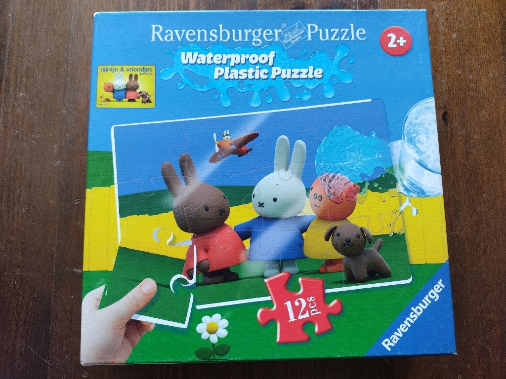 Nijntje Waterproof plastic puzzel (12 stukjes, 2+), Ophalen of Verzenden, 10 tot 50 stukjes, Zo goed als nieuw