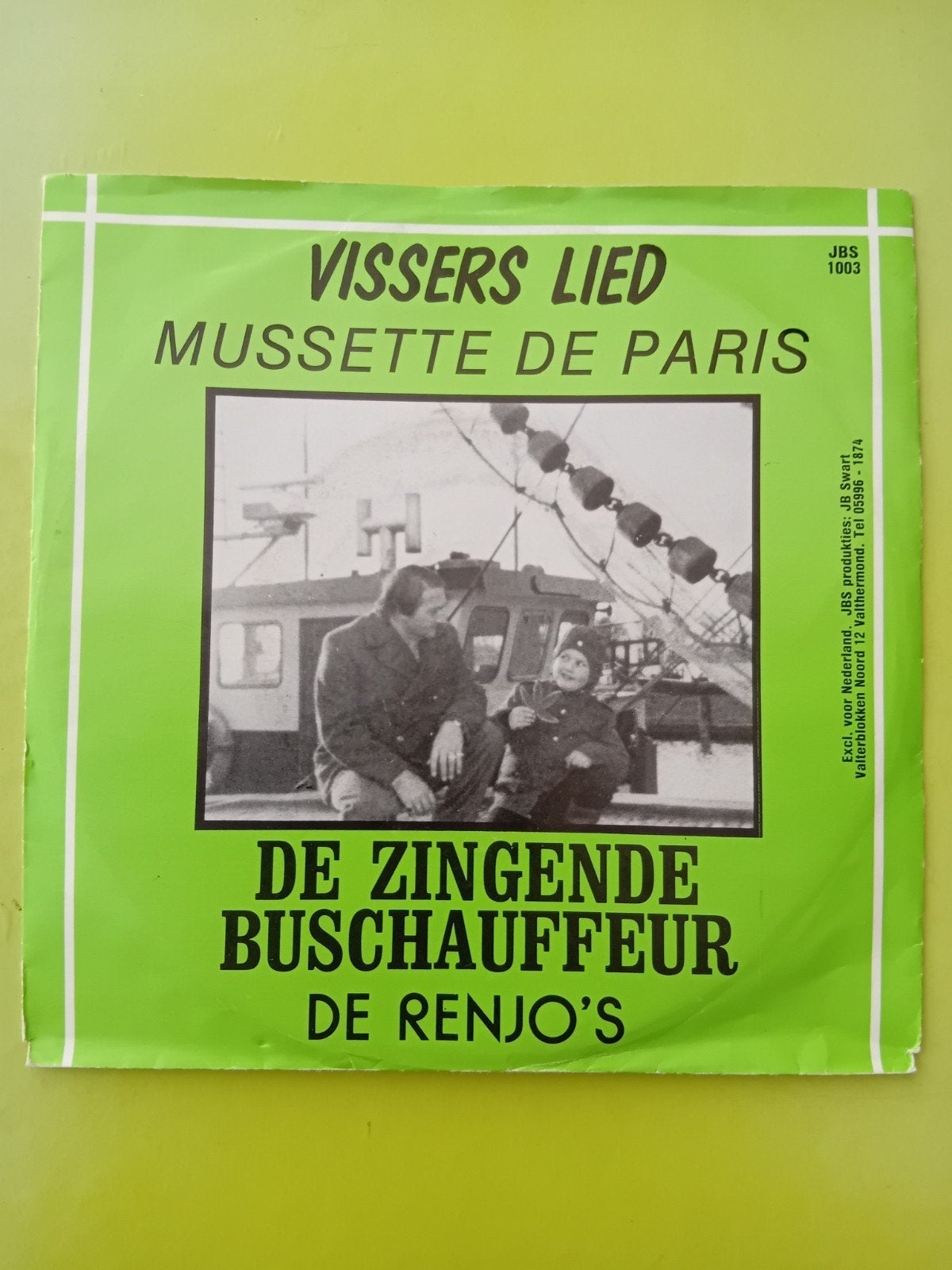 De Zingende Buschauffeur & De Renjo's - Visserslied (Vinyl), Gebruikt, Fotohoes, 7 inch, Ophalen of Verzenden
