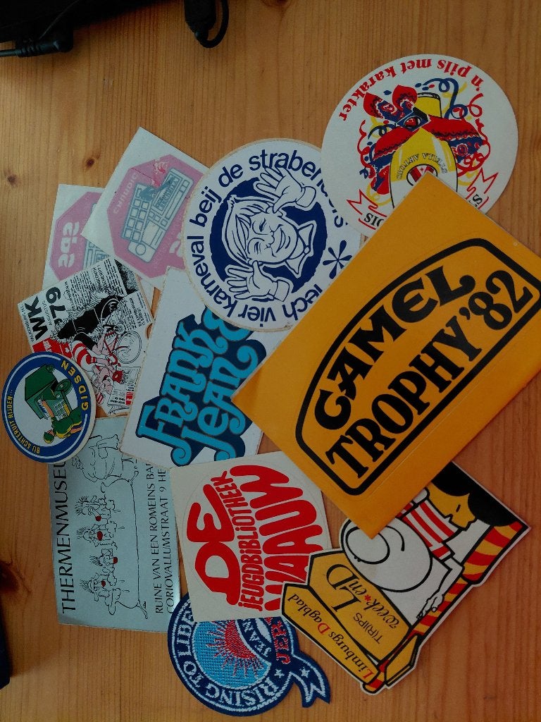 Vintage stickers, Verzamelen, Ophalen, Zo goed als nieuw, Overige typen