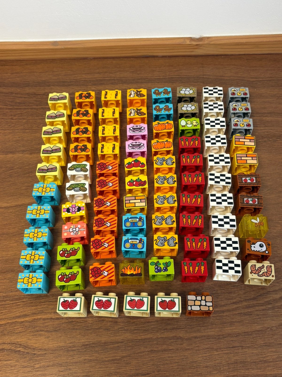 Dupo 85x 2x2 nop blok met afbeelding, Ophalen of Verzenden, Zo goed als nieuw, Losse stenen, Duplo