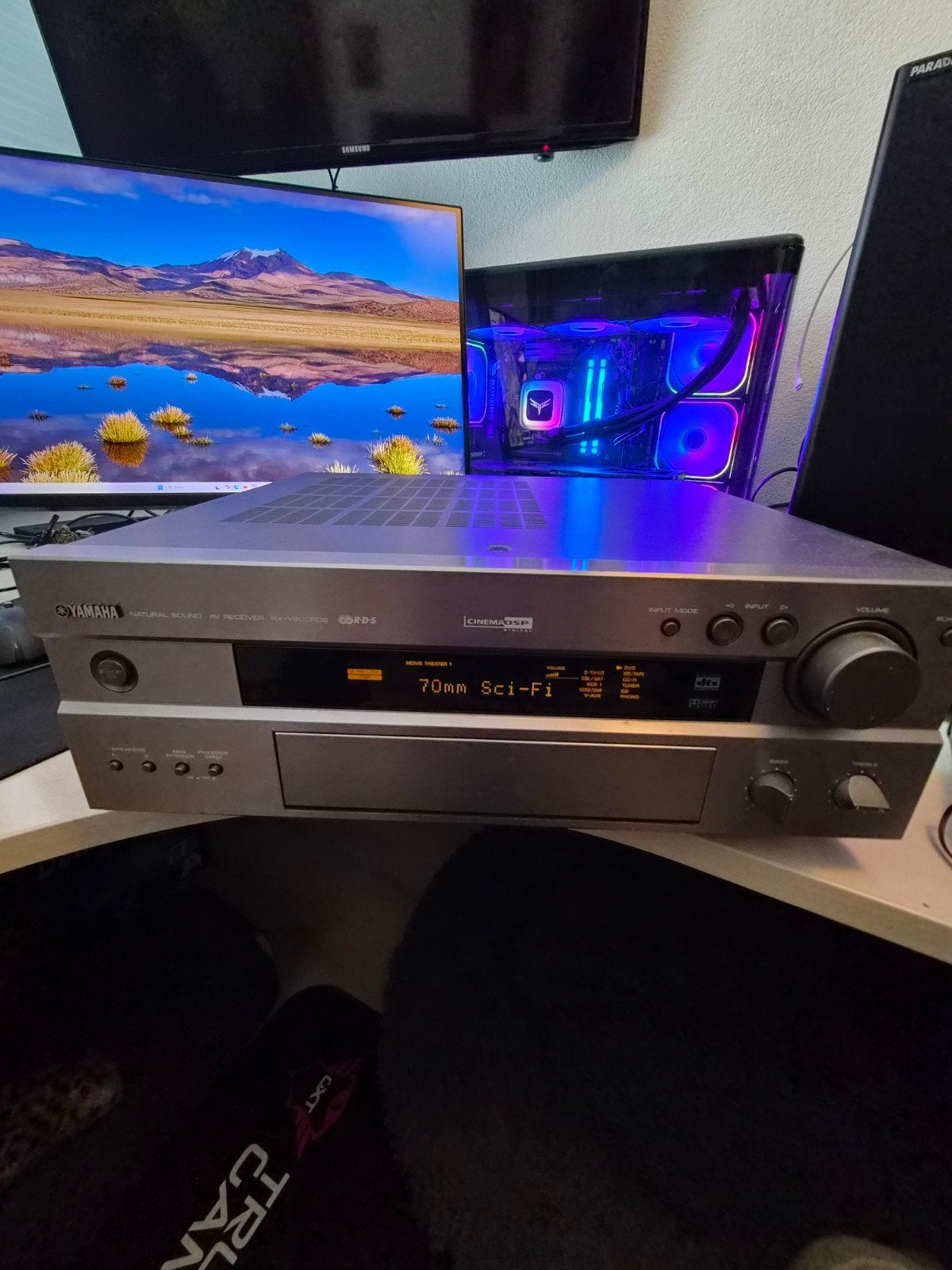 Yamaha Natural Sound AV Receiver RX-V800RDS, Yamaha, Ophalen of Verzenden, 120 watt of meer, Gebruikt