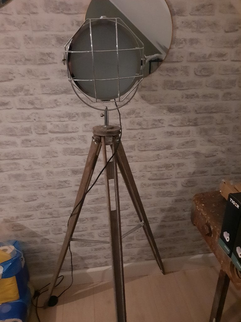 Vloerlamp industrieel, Huis en Inrichting, Lampen | Vloerlampen, Ophalen, Zo goed als nieuw, 150 tot 200 cm