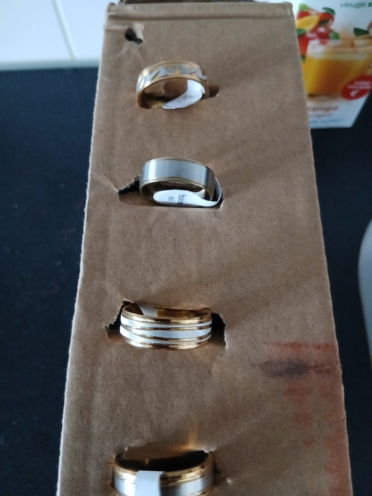 Diverse ringen met steen, maten 17, 19, 20, 21, Met kristal, IJzer of Staal, Nieuw, Ophalen of Verzenden