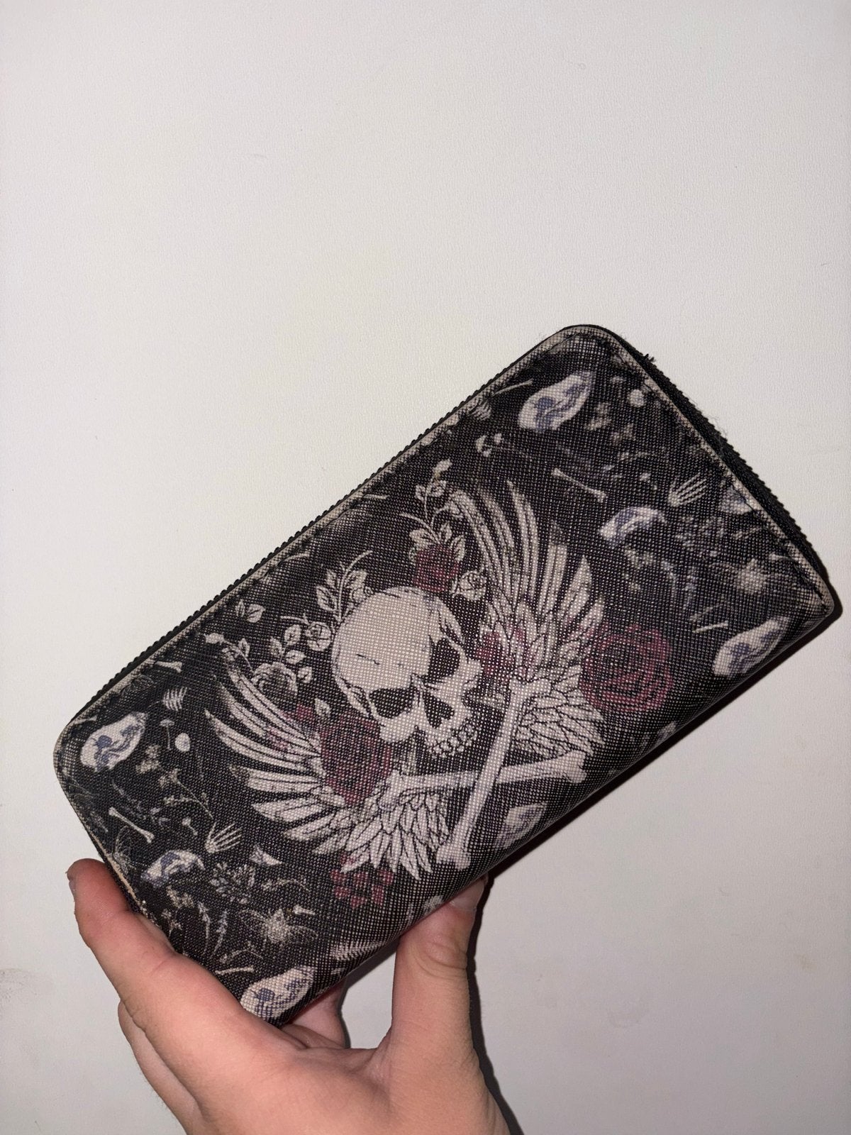 Portemonnee alternatief Skull design gothic, Ophalen of Verzenden, Gebruikt, Zwart, Overige merken
