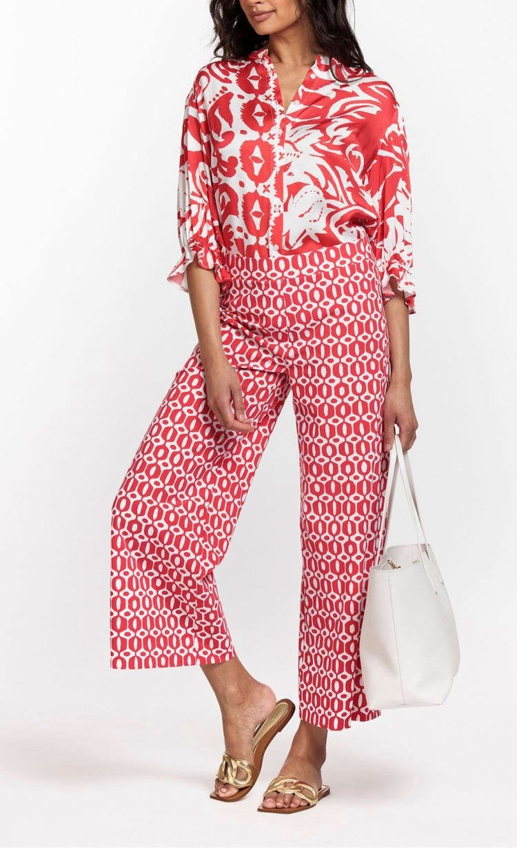 Studio anneloes maxie chain culotte summer broek L rood, Kleding | Dames, Broeken en Pantalons, Maat 42/44 (L), Ophalen of Verzenden