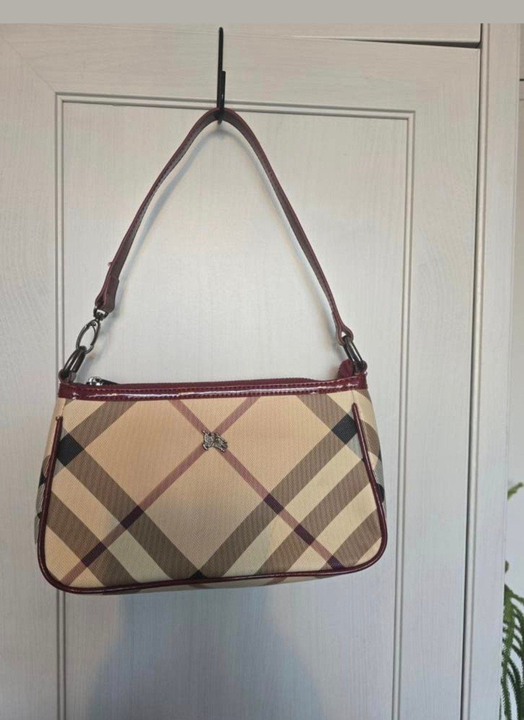 Elegant Burberry Nova Check handtasjei, Ophalen of Verzenden, Gebruikt, Beige, Handtas