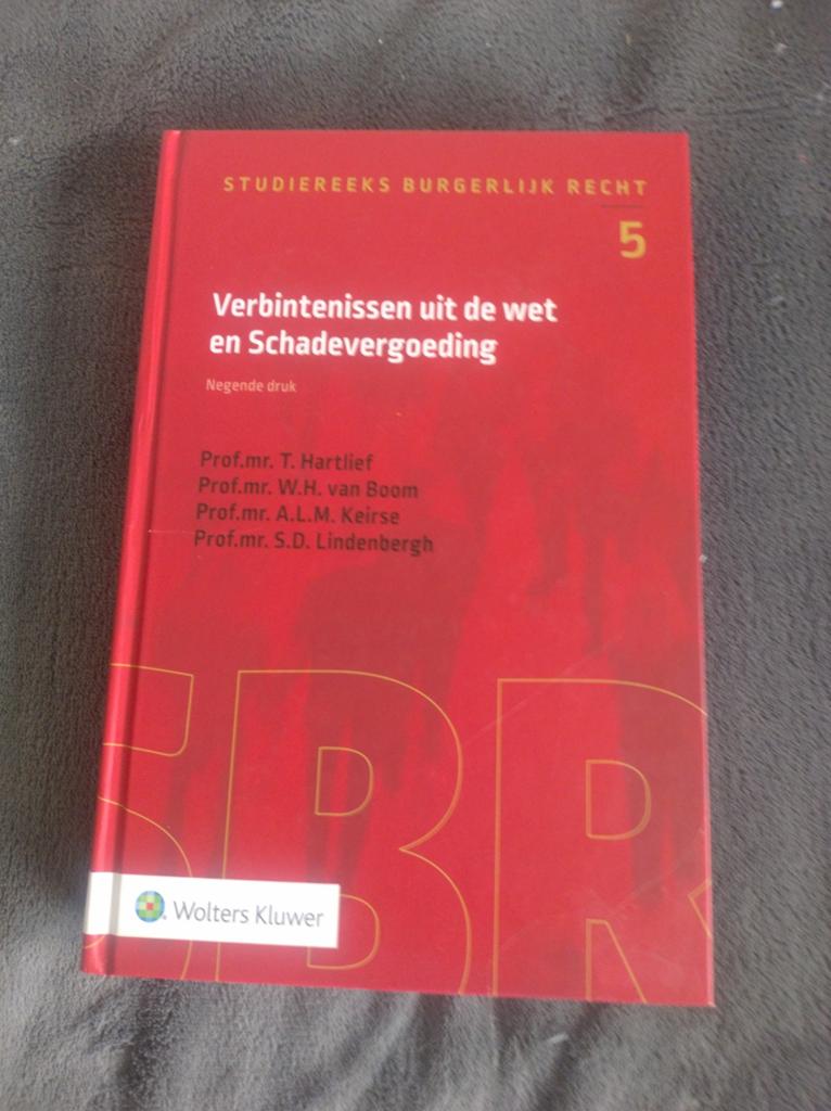 Verbintenissen uit de wet en Schadevergoeding (9e druk), Boeken, Studieboeken en Cursussen, Gelezen, Prof.mr. T. Hartlief, Prof.mr. W.H. van Boom,