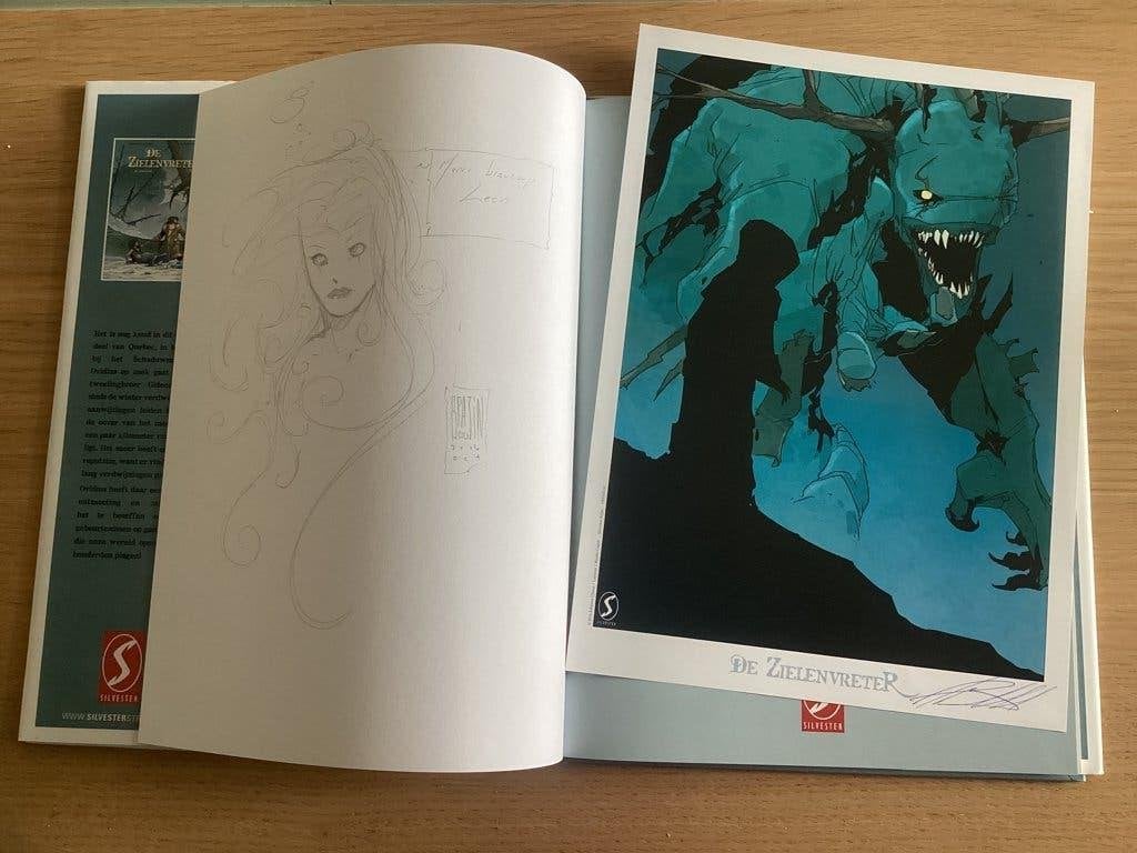 Dedicace in De zielenvreter - 1 De wachter (beurseditie), Eén stripboek, Ophalen of Verzenden, Zo goed als nieuw