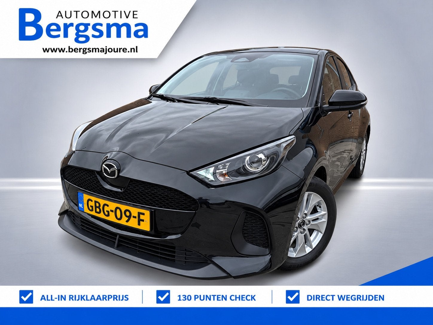 Mazda 2 Hybrid 1.5 Centre-line, Auto's, Gebruikt, Euro 6, Zwart, Bedrijf