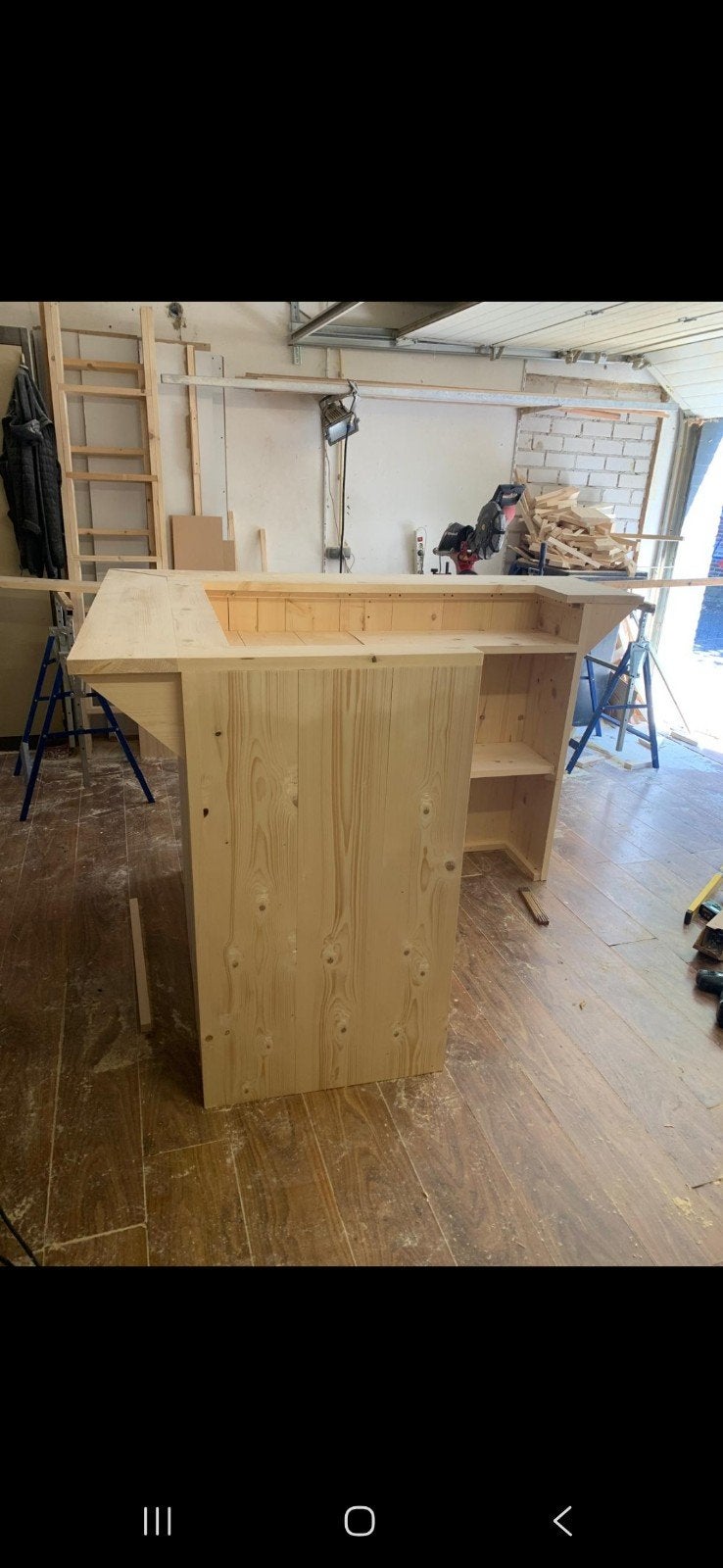 bar/balie van terug gedroogd en geschaafd steigerhout, Ophalen of Verzenden, Nieuw