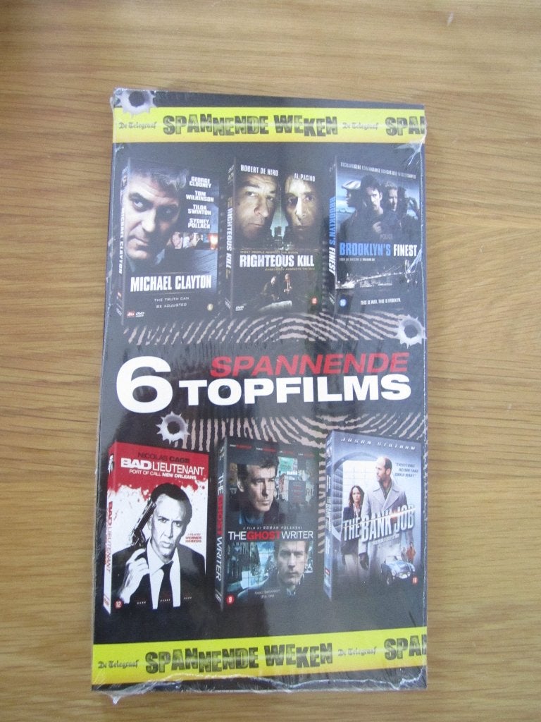 DVD 6 spannende topfilms, Vanaf 16 jaar, Ophalen of Verzenden, Nieuw in verpakking, Actiethriller