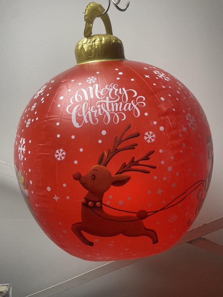 Grote Kerstbal (60cm) met opdruk (Merry Christmas), Diversen, Ophalen of Verzenden, Www.pand50.nl, Info@pand50.nl, Printer 29B Coevorden