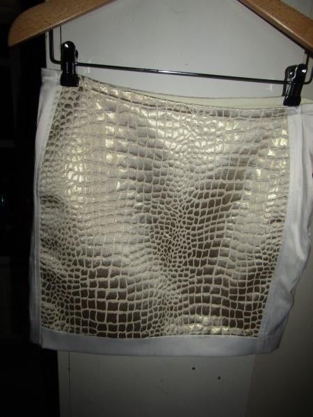 F1783 Collection PRC mt 38 rok crème goud animal print, Kleding | Dames, Maat 38/40 (M), Overige kleuren, Collection PRC, Verzenden