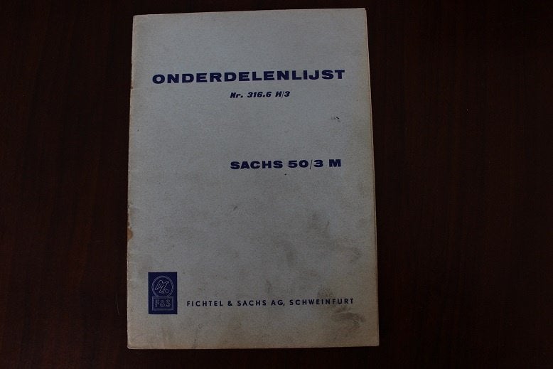 Sachs 50/3 M motorblok onderdelen lijst, Ophalen of Verzenden, Gebruikt