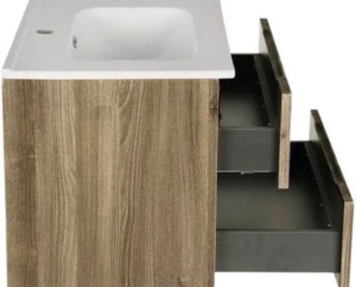 Nieuwe Differnz Luka Light Oak Badkamermeubel in doos, Nieuw, Minder dan 100 cm, 25 tot 50 cm, 50 tot 100 cm