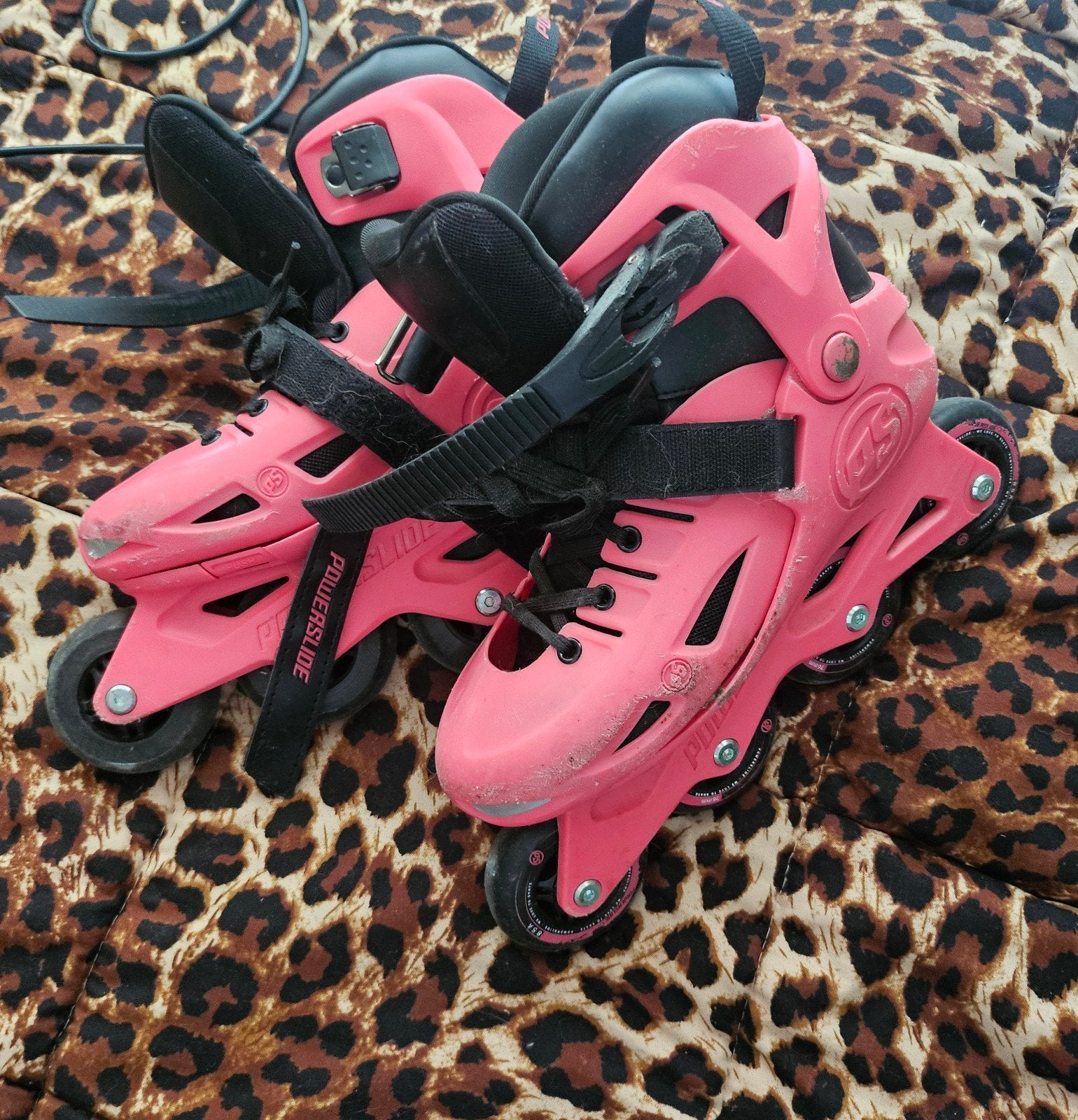 Powerslide One Starcace Black/Pink rolschaatsen, Ophalen of Verzenden, Verstelbaar, Gebruikt, Kinderen