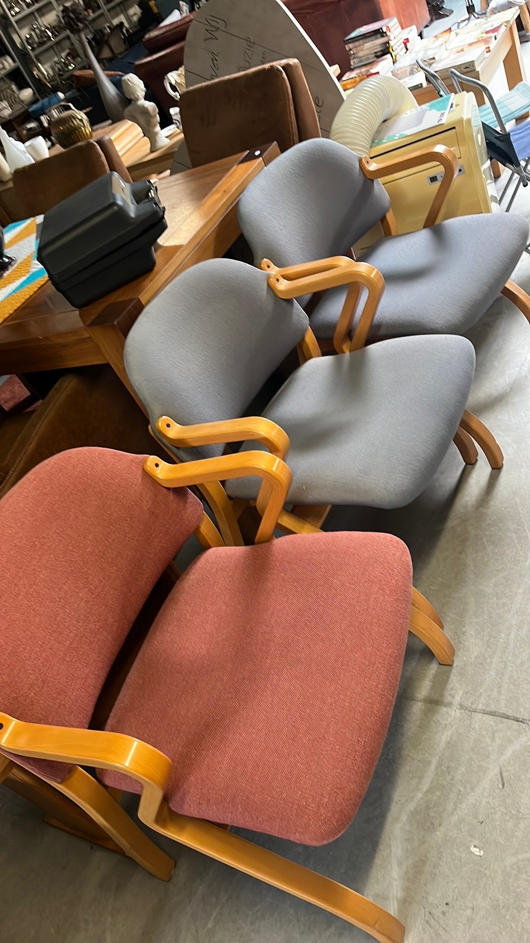 3 vintage eetkamerstoelen, Ophalen, Hout, Gebruikt, Drie