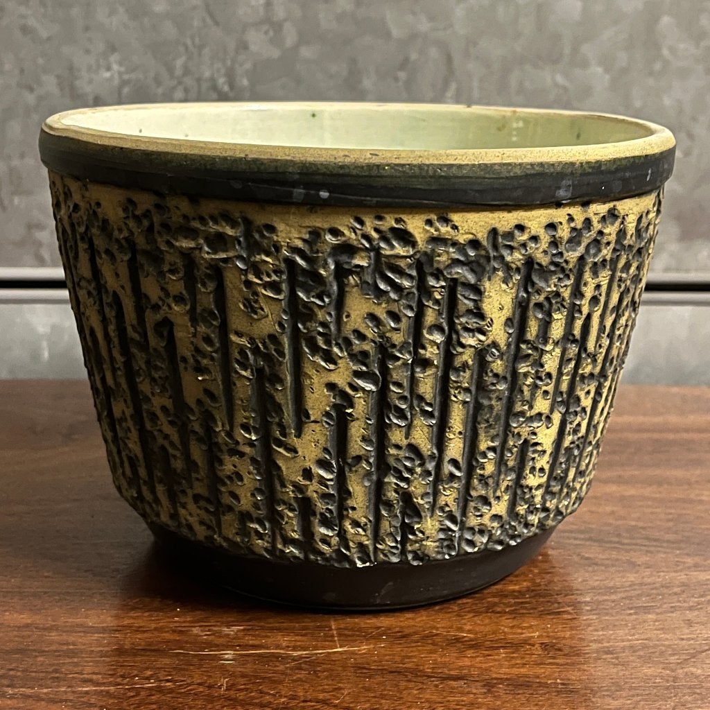 Jaren 50 60 berkenbast bloempot design Hekla Belfeld no. 15, Gebruikt, Rond, Ophalen of Verzenden, Belfeld