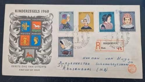 Nederland 1960 - FDC E46 - Kinderpostzegels - Kinderdrachten, Postzegels en Munten, Verzenden, Na 1940