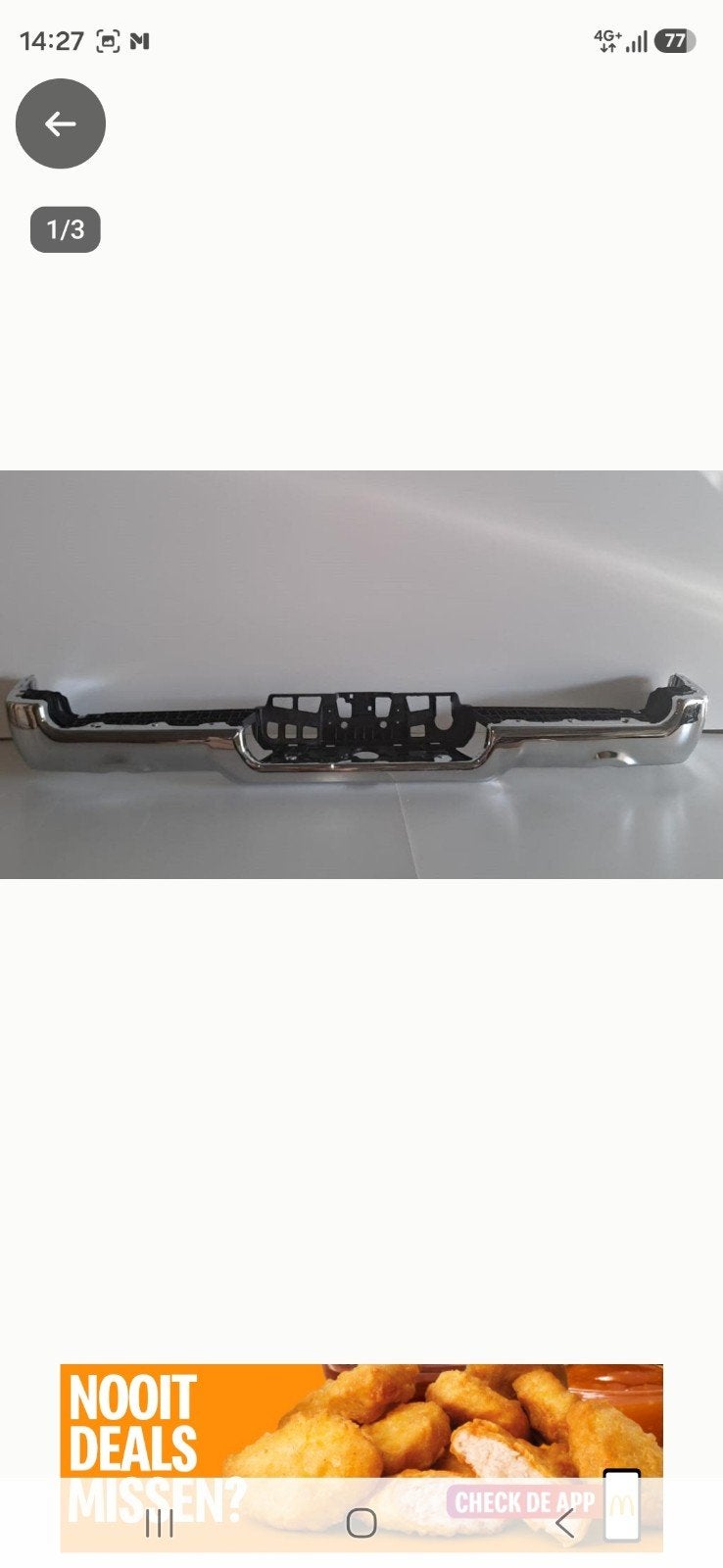 Chromen Bumper voor & achter Pick-up  nieuw, Nieuw, Ophalen of Verzenden, Universele onderdelen, Bumper