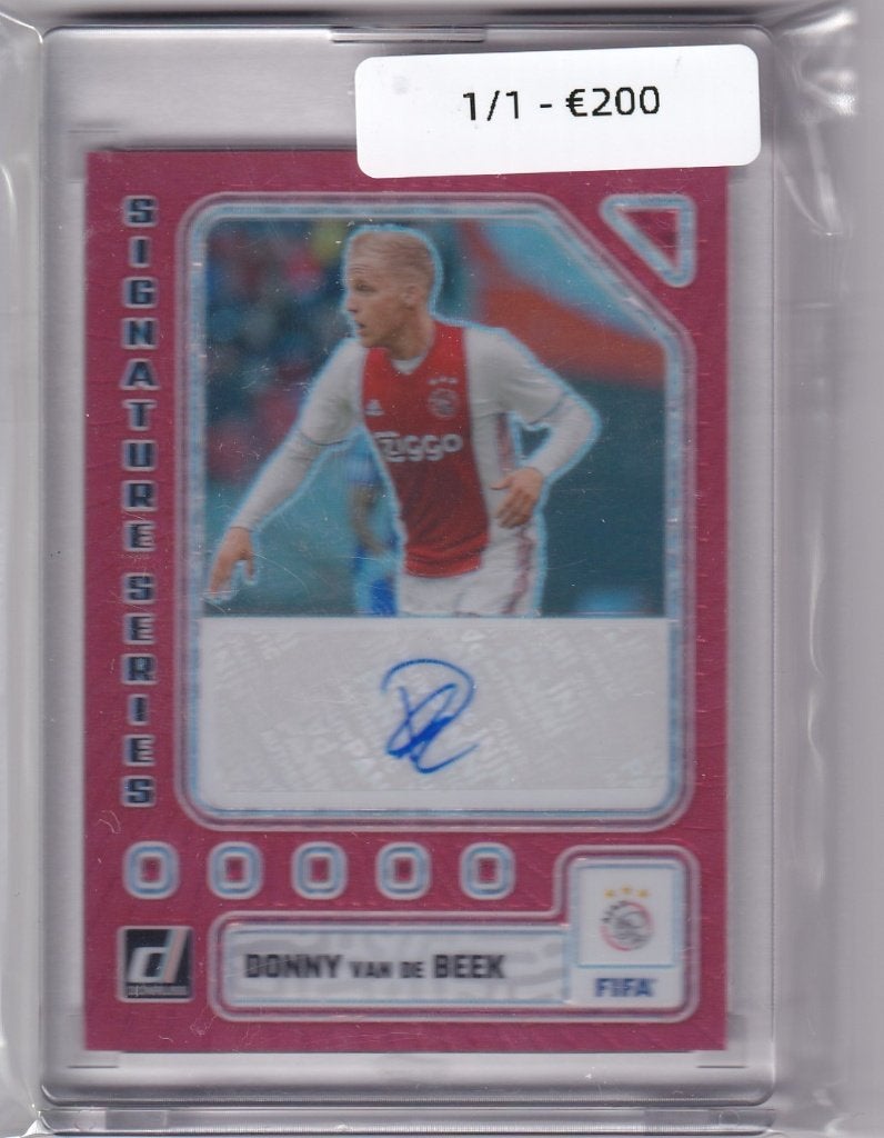 Panini Obsidian 2023-24 Donny van de Beek Ajax Auto 1/1, Ophalen of Verzenden, Zo goed als nieuw, Plaatje