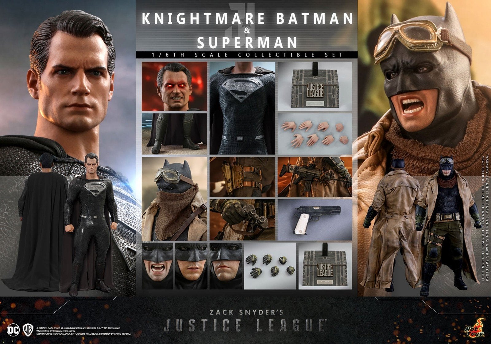 Hot Toys Knightmare Batman & Superman 2 pack, Ophalen of Verzenden, Zo goed als nieuw, Film, Actiefiguur of Pop