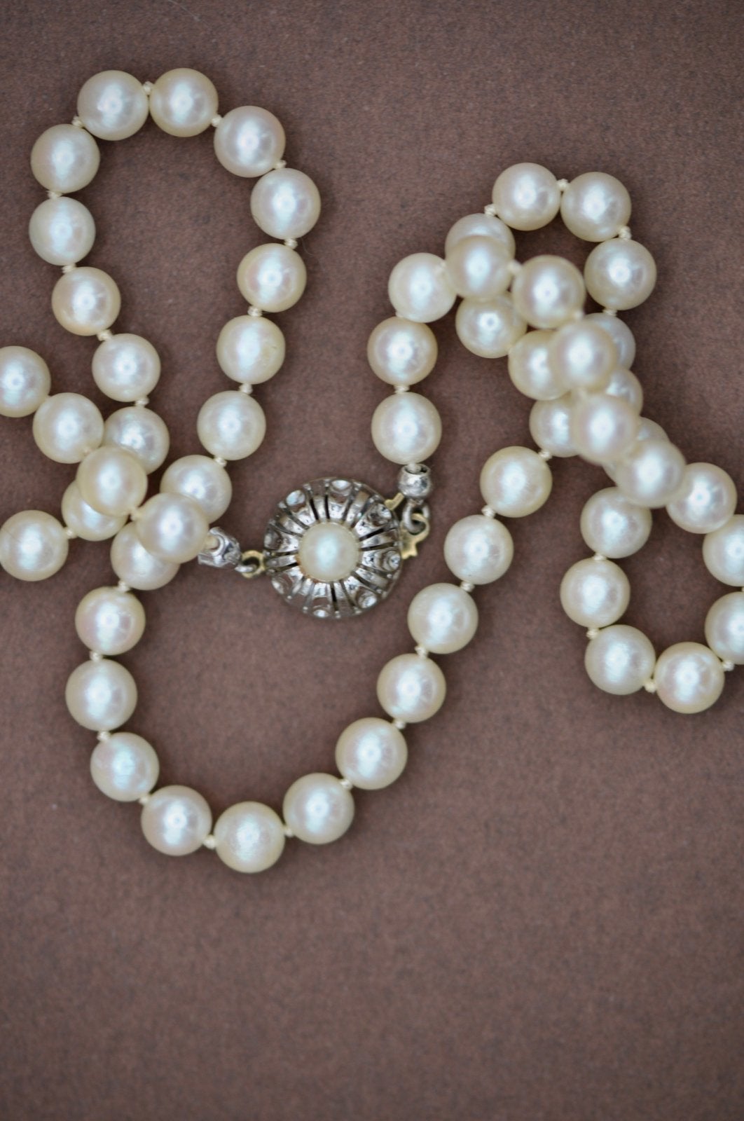 Vintage Akoya parels 8 karaat, Verzenden, Goud, Ketting, Met edelsteen