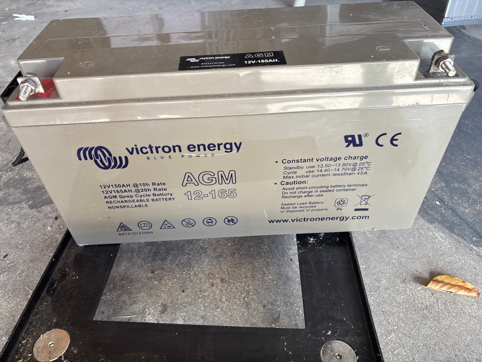 Victron Energy AGM 12V-165Ah Accu, Ophalen, Gebruikt