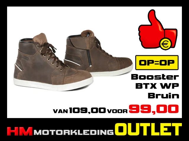 Motorschoen / Motorsneaker Booster BTX WP - Bruin, Info@huybersmotoren.nl, HM - Sale, NL, Laarzen