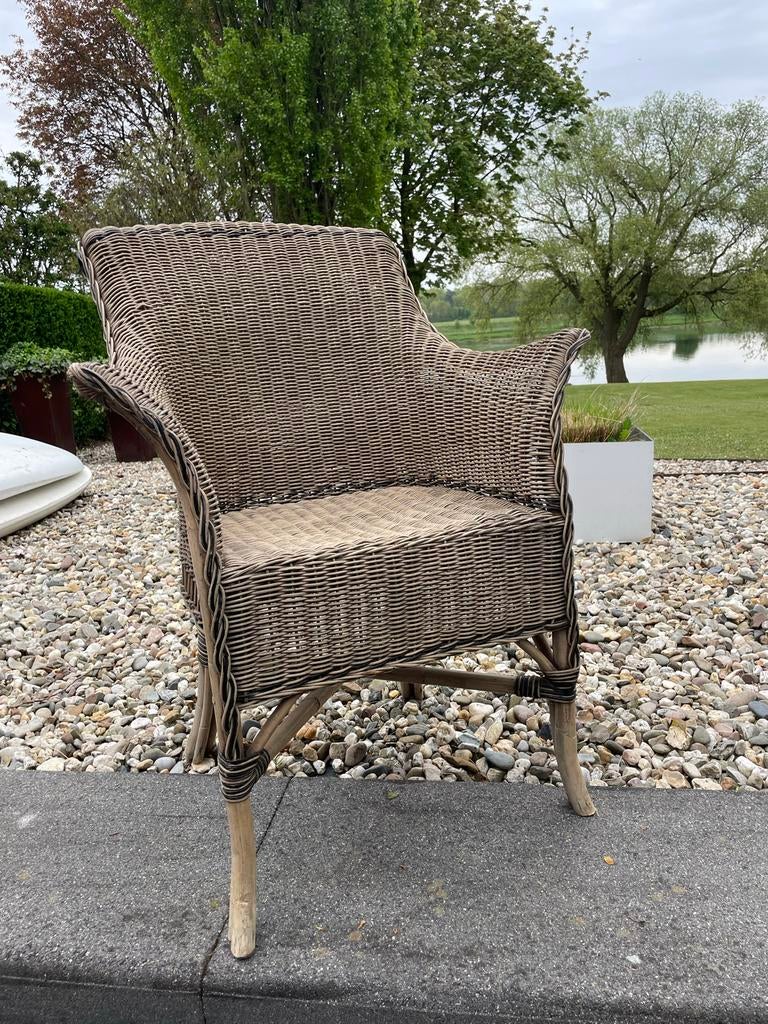 Set van vier rieten stoelen, Ophalen, Gebruikt, Bruin, Riet of Rotan