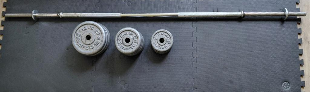 Halter stang + 40 kg gewichten, Sport en Fitness, Fitnessmaterialen, Ophalen