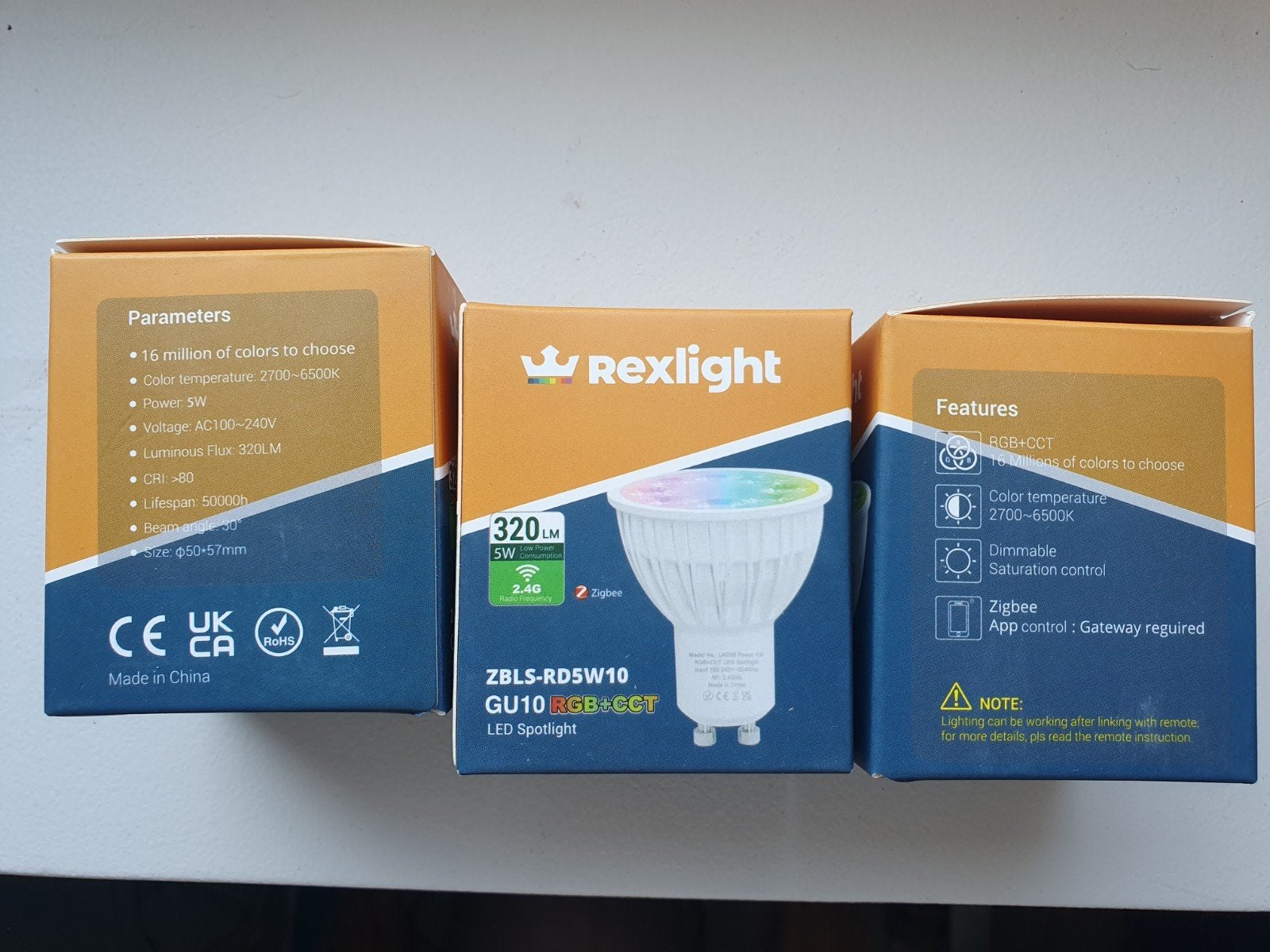 3 GU10 kleurlampen, Ophalen of Verzenden, Nieuw, Led-lamp