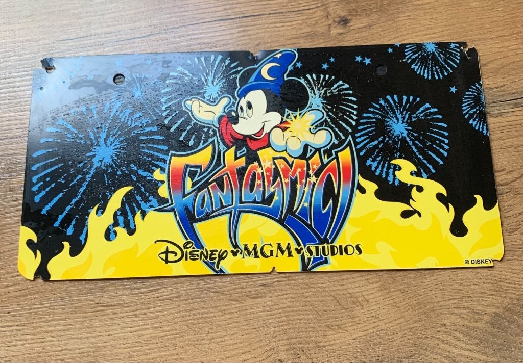 Disney Fantasmic! MGM Studios Mickey Mouse kartonnen Plaatje, Ophalen of Verzenden, Mickey Mouse, Gebruikt, Overige typen