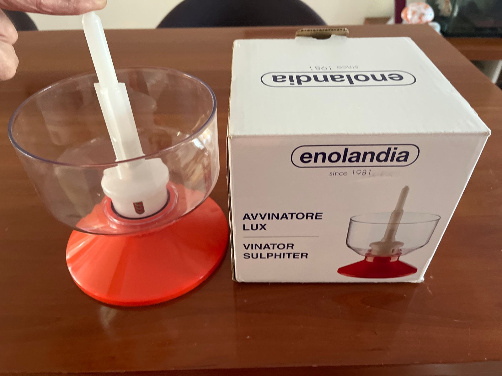 Enolandia Avvinatore Sulphiter - Flessenreiniger brouwen, Kunststof, Ophalen of Verzenden, Zo goed als nieuw, Minder dan 5 flessen