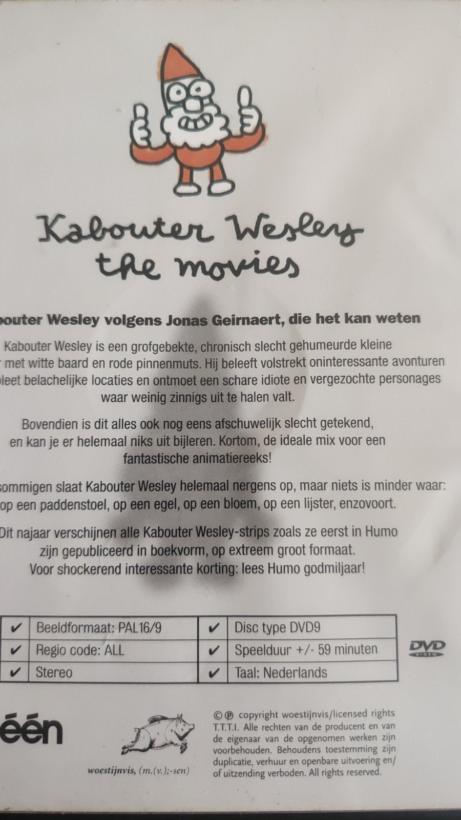 Kabouter Wesley The Movies DVD - Absurde Animatie, Europees, Gebruikt, Animatie, Verzenden
