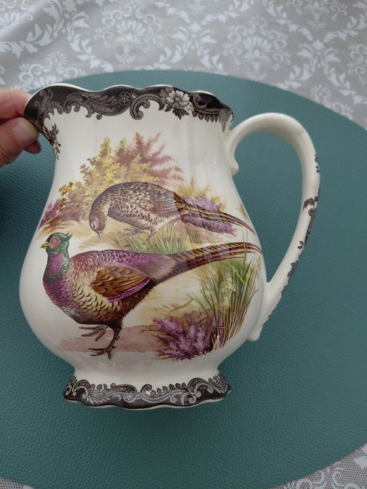 schenk kan prachtig met vogels merk palissy, Ophalen of Verzenden, Zo goed als nieuw, Porselein, Overige typen