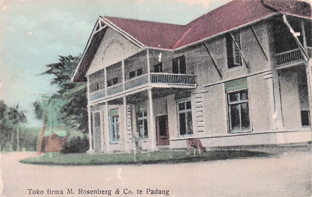 Nederlands Indië Padang - Toko fa Rosenberg & Co, Ophalen of Verzenden, 1920 tot 1940, Ongelopen, Buiten Europa