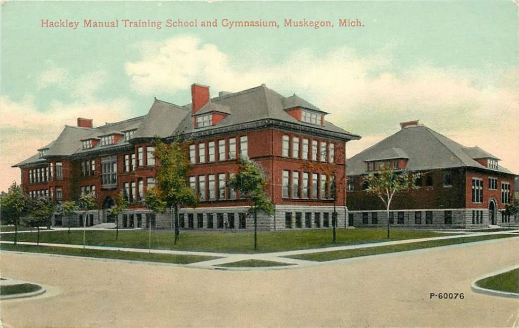 381-183-037 Muskegon Hackley Manual Training School, Verzenden, Voor 1920, Overig Europa