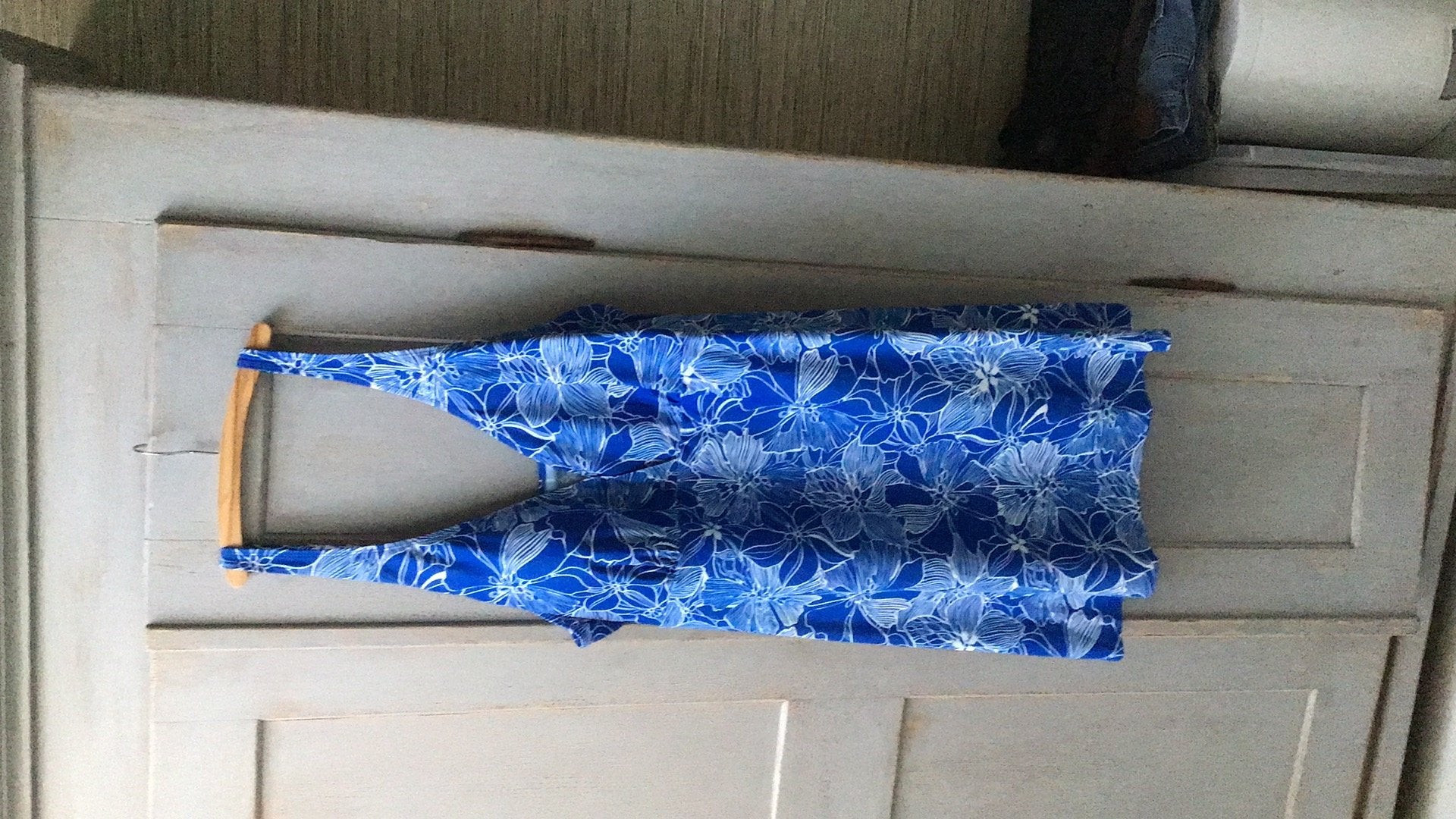 Zwempak met rokje eraan, zwemjurk maat 54 56, Ophalen of Verzenden, Zo goed als nieuw, Blauw, Badpak