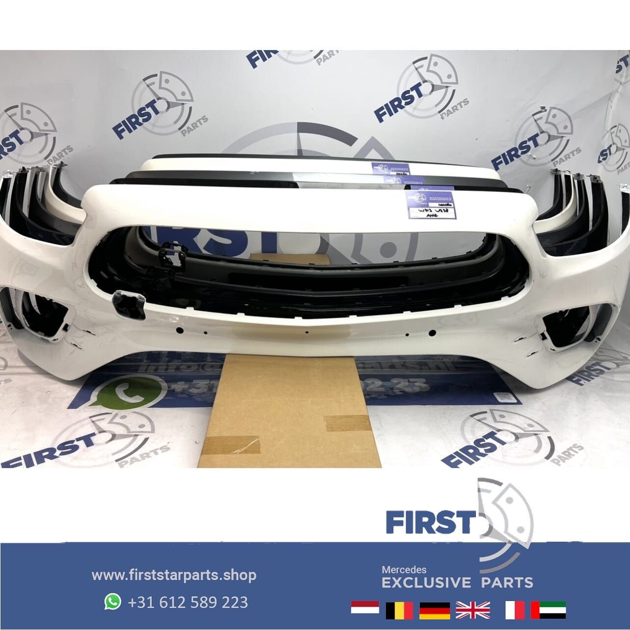W213 FACELIFT AMG Voorbumper E Klasse 2020-2023 BUMPER WIT Z, Auto-onderdelen, Gebruikt, -, Voor, Ophalen of Verzenden
