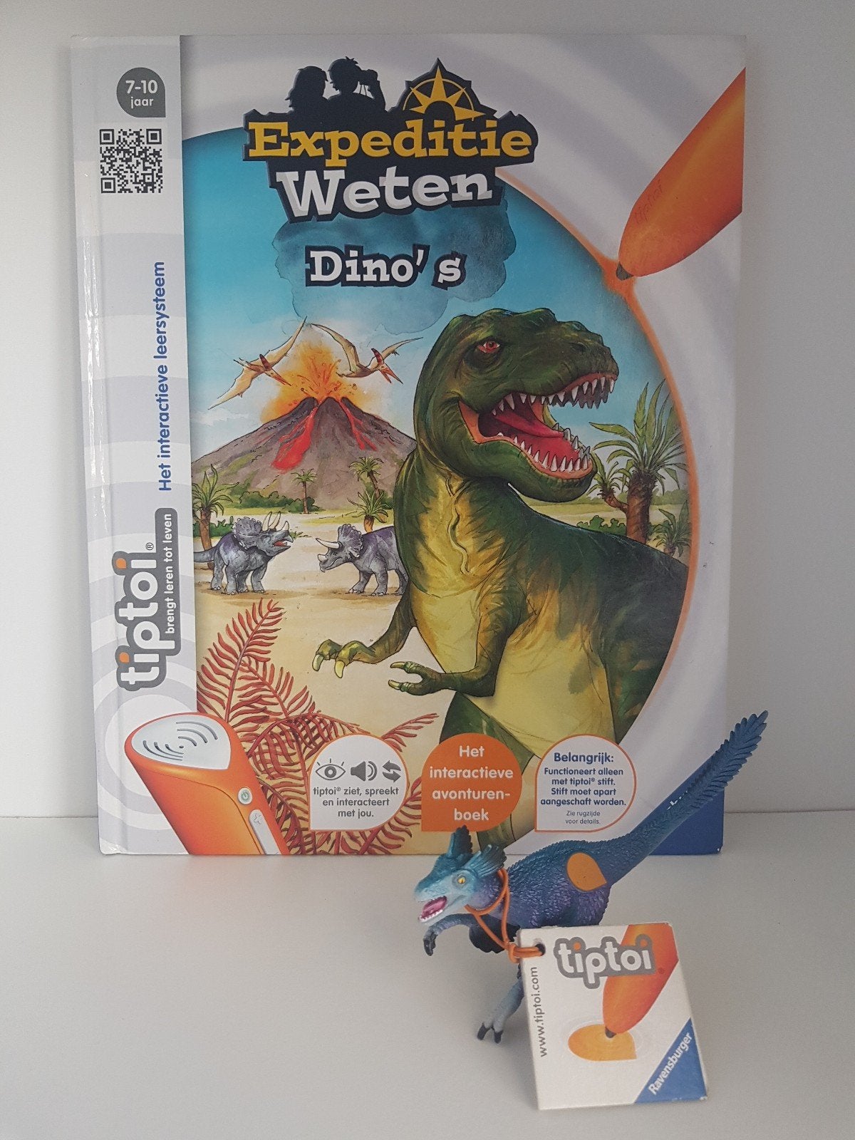 Tiptoi Boek Expeditie Dino's + Dinosaurus (Speelfiguur), Ophalen of Verzenden, Zo goed als nieuw, Taal en Lezen, Met geluid
