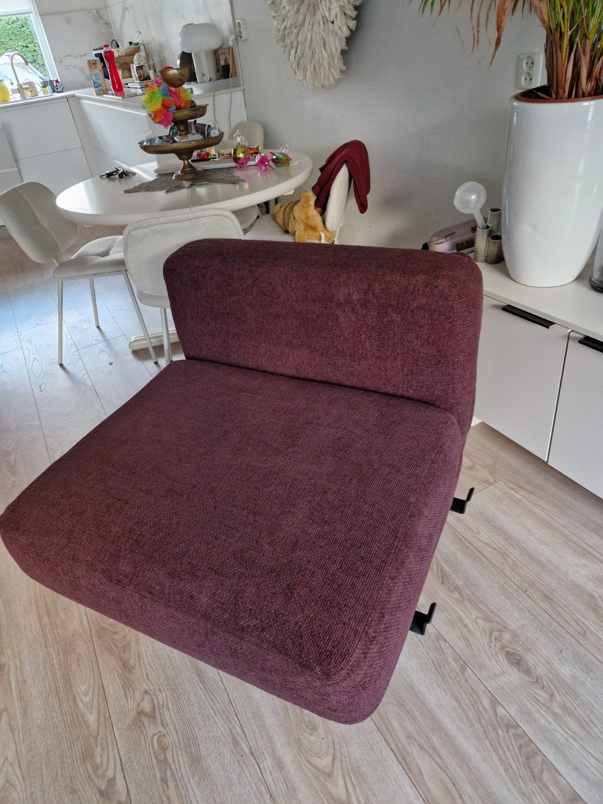 Ikea Tylosand 1zits rephult purper, Huis en Inrichting, Ophalen, Modulair deel hip design, 75 tot 100 cm, Zo goed als nieuw