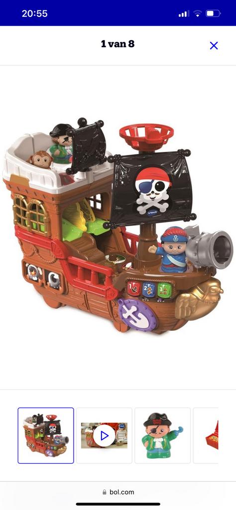 Piratenschip v-tech vrolijke vriendjes, Kinderen en Baby's, Speelgoed | Vtech, Ophalen of Verzenden, Zo goed als nieuw