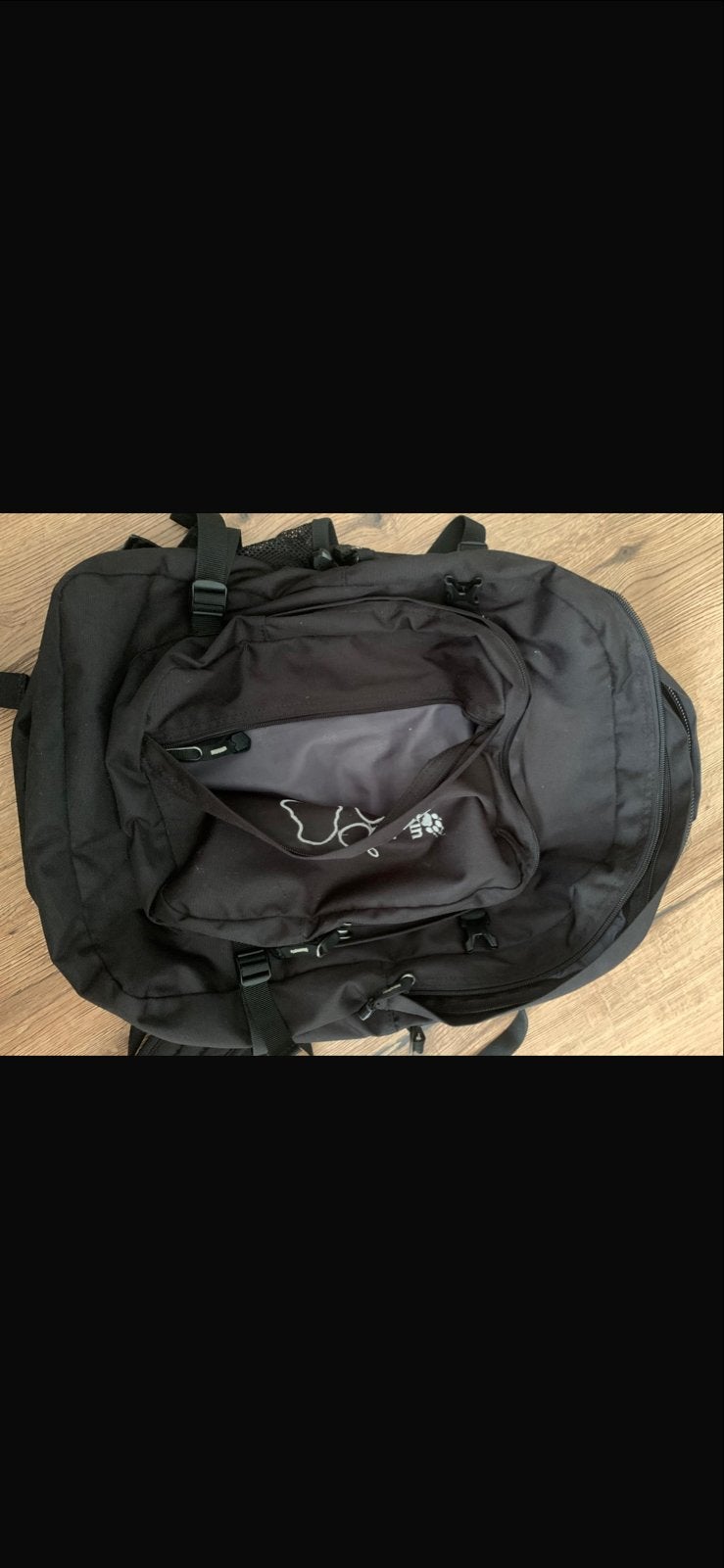 Jack Wolfskin Berkeley Rugzak Zwart - Zo goed als nieuw, Ophalen, Zo goed als nieuw, 25 tot 40 cm, Overige merken