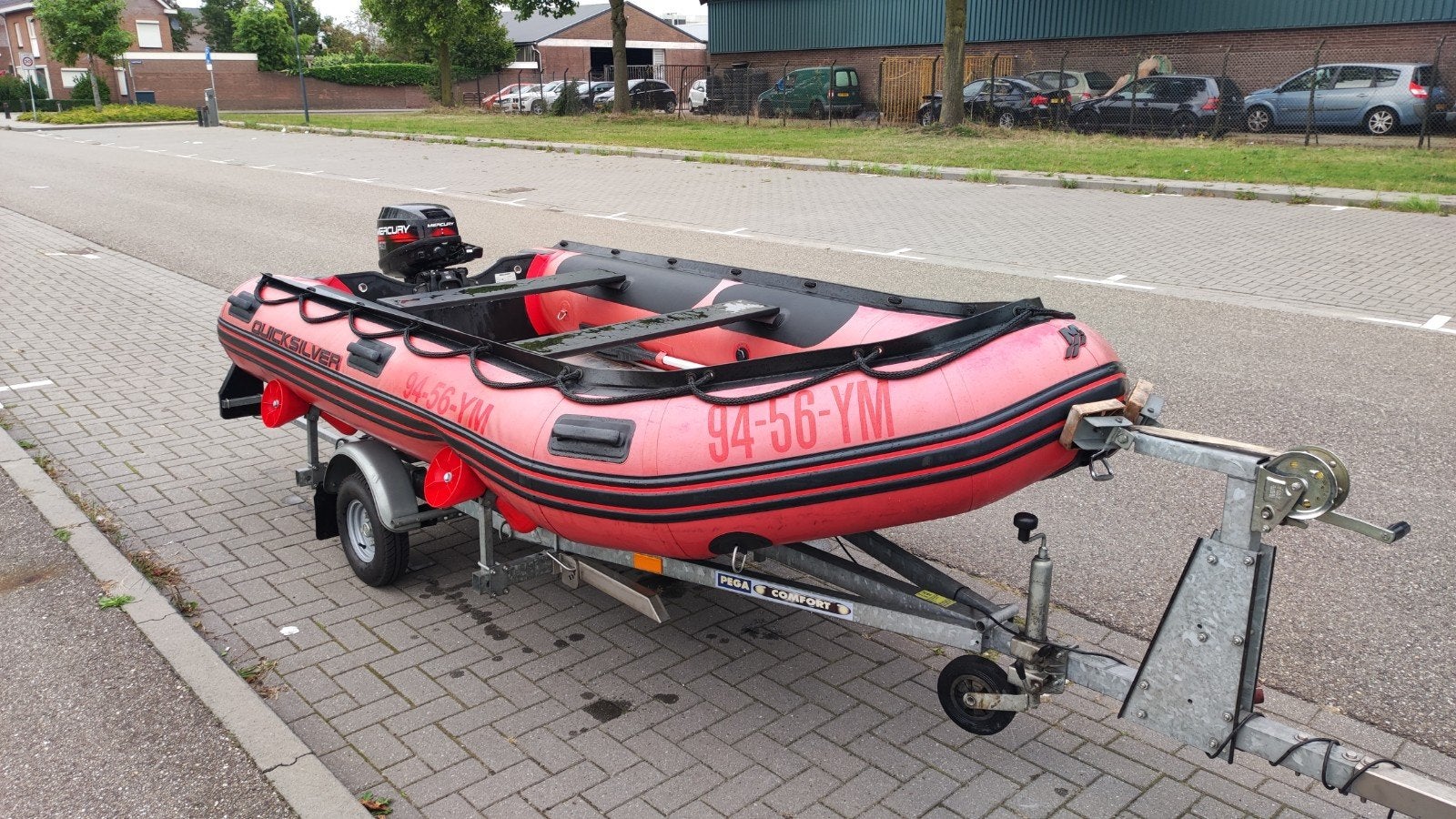 Quicksilver rubberboot met Mercury 8,2 pk motor en trailer, Ophalen, Aluminium, Quicksilver, Gebruikt